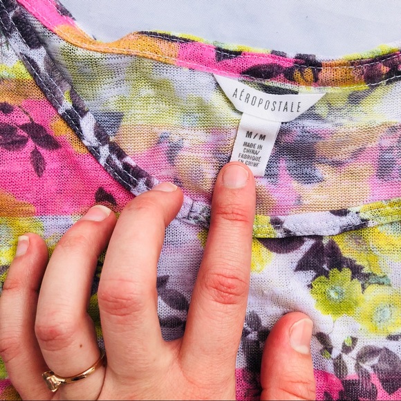 🌺Stripes and flowers tie tee - Picture 4 of 4